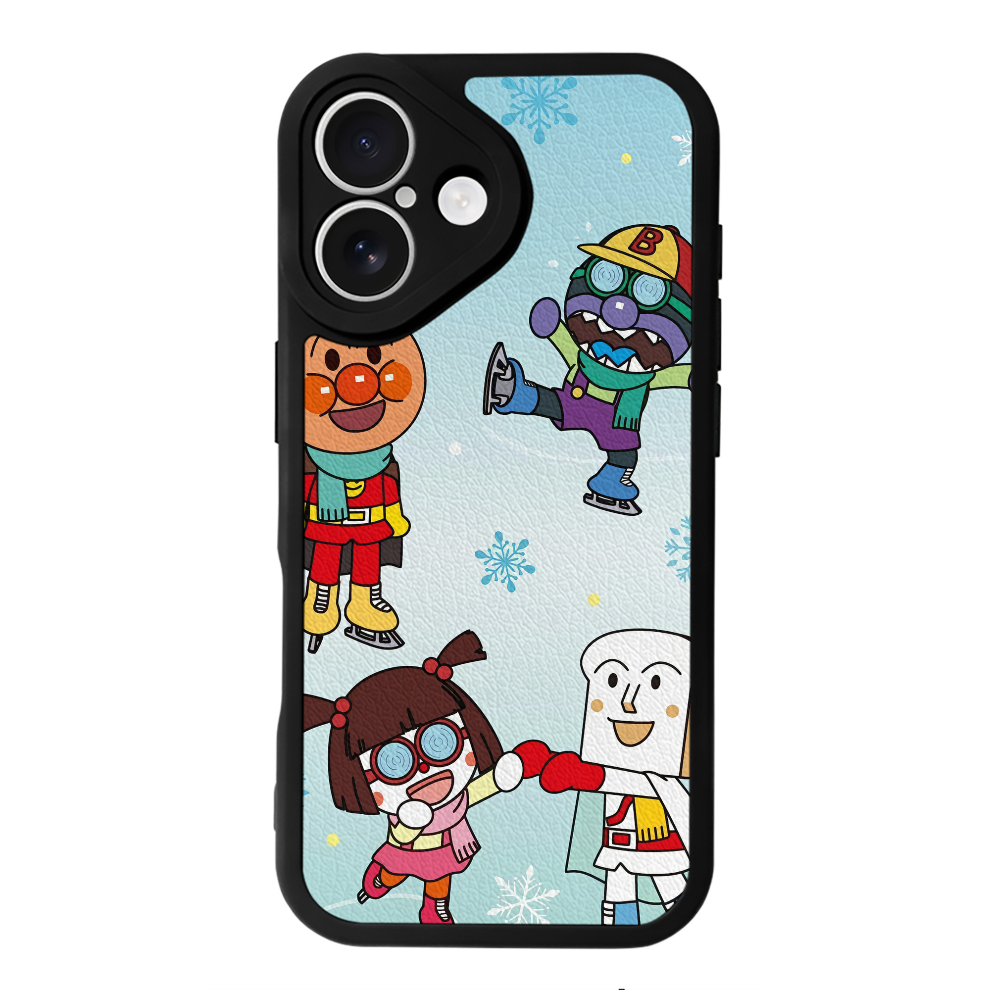 （画像用） アンパンマン Anpanman 【iPhone 16シリーズ対応】シリコンスマホケース（レザー調） 材質：シリコン